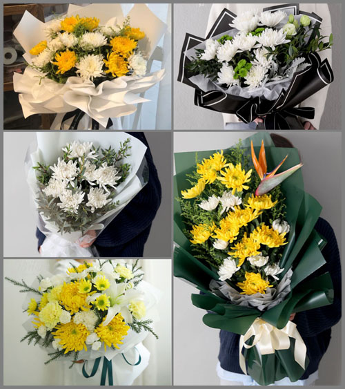 浙江省金华磐安县双峰乡东坑村白事花束代送